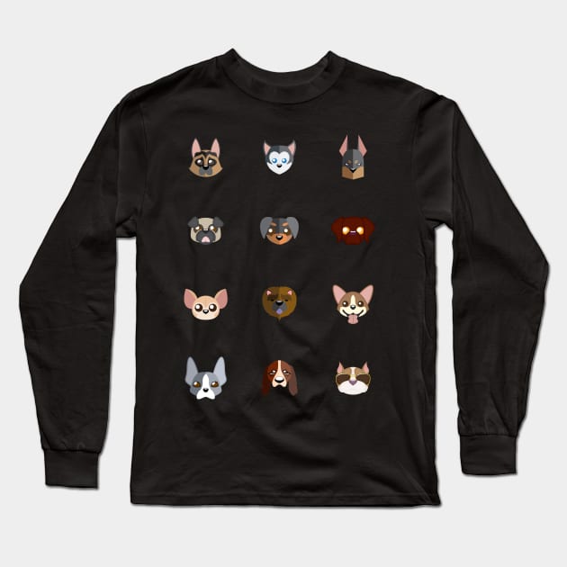 Puppies Long Sleeve T-Shirt by Tooniefied